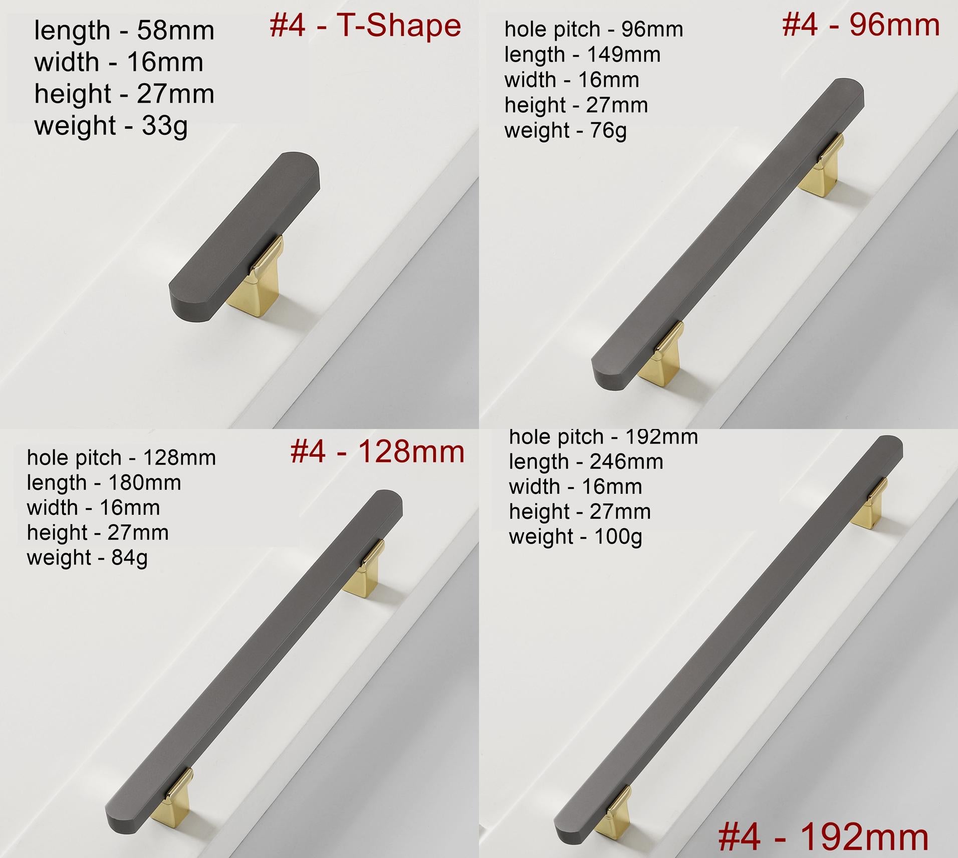 Alloy Knurled Cabinet Pulls & Knobs - Brushed Gold Finish Hardware - #3 - 128mm / 1pc