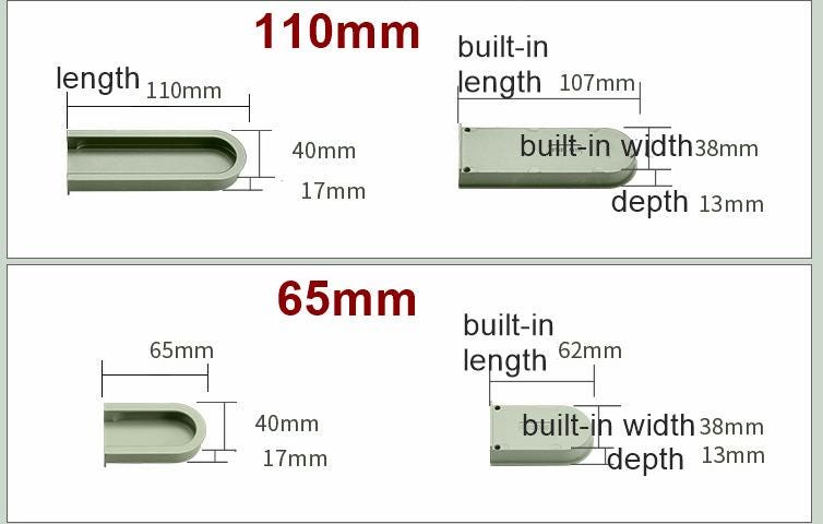 Alloy Minimalist Cabinet Pulls & Knobs - Black Finish for Cabinets - White 110mm / 1pc