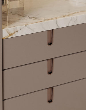 Alloy Minimalist Cabinet Pulls & Knobs - Black Finish for Cabinets - Cashmere Grey 110mm / 1pc