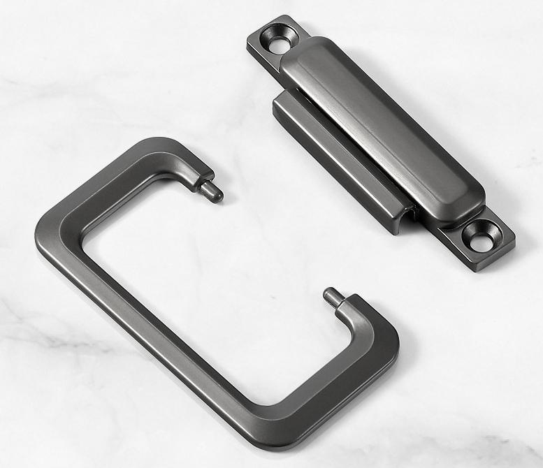 Alloy Minimalist Cabinet Pulls & Knobs - Black Finish for Cabinets - Silver / 1pc