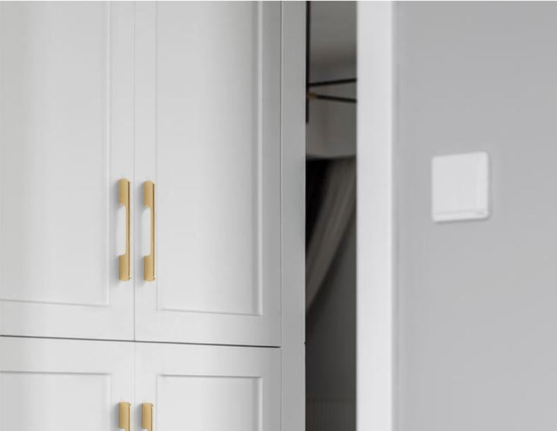Alloy Minimalist Cabinet Pulls & Knobs - Black Finish for Cabinets - #4 Brass 335mm / 1pc