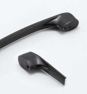 Alloy Minimalist Cabinet Pulls & Knobs - Matte Gold Finish Hardware - #2 Black 96mm / 1pc