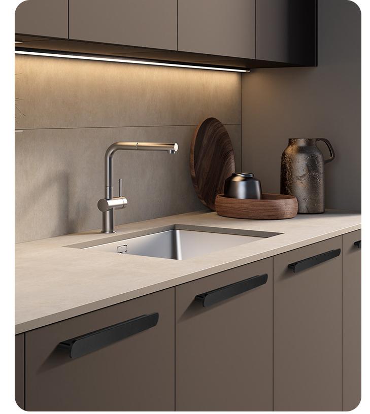 Alloy Minimalist Cabinet Pulls & Knobs - Matte Gold Finish Hardware - 128mm Gold / 1pc