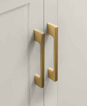 Alloy Minimalist Cabinet Pulls & Knobs - Matte Gold Finish Hardware - #2 Gray 128mm / 1pc