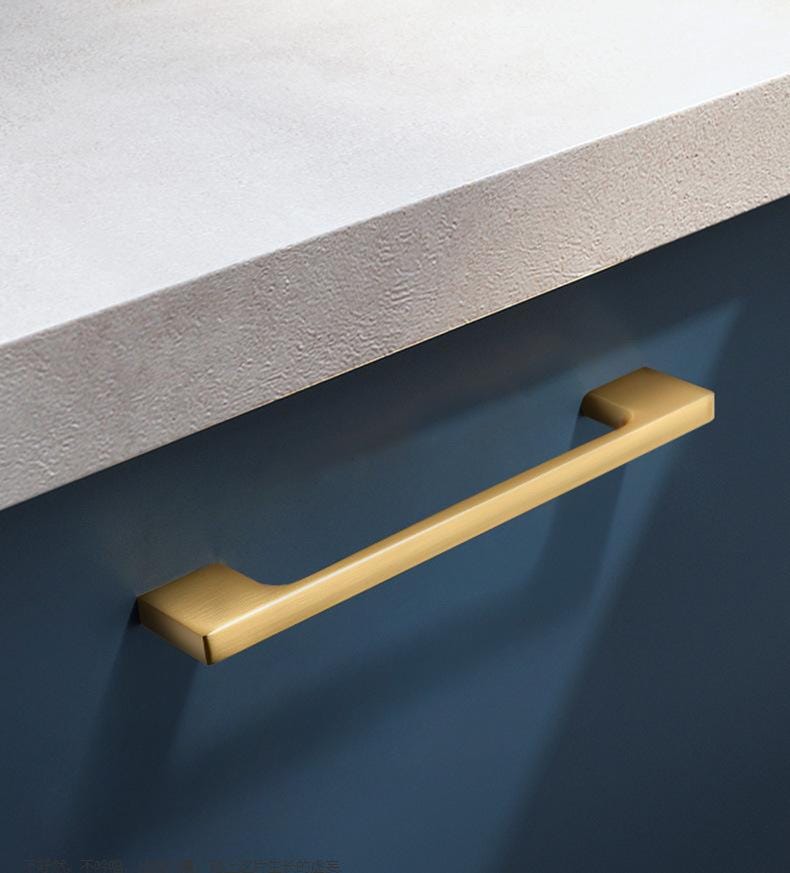 Alloy Minimalist Cabinet Pulls & Knobs - Matte Gold Finish Hardware - view 8