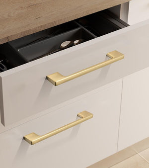 Alloy Minimalist Cabinet Pulls & Knobs - Matte Gold Finish Hardware - view 9