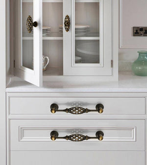Alloy Ornate Cabinet Pulls & Knobs - Antique Bronze Finish Hardware - view 7