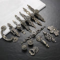 Alloy Ornate Cabinet Pulls & Knobs - Bronze Finish for Wardrobes - #1 - 22mm / 1pc