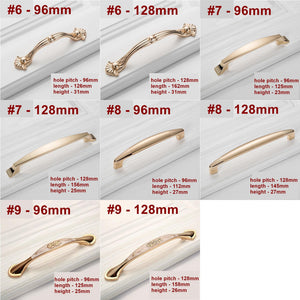 Alloy Ornate Cabinet Pulls & Knobs - Gold Finish for DIY Projects - #3 / 1pc