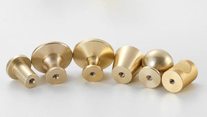 Alloy Round Cabinet Edge Pulls - Brushed Gold Finish for Cabinets - #1 Black 25mm / 1pc