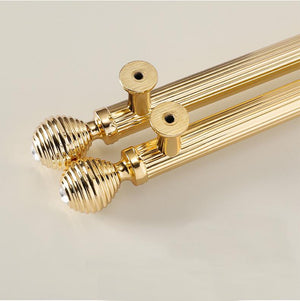 Alloy Round Cabinet Pulls & Knobs - Black Finish Furniture Hardware - #1 Gold 128mm / 1pc