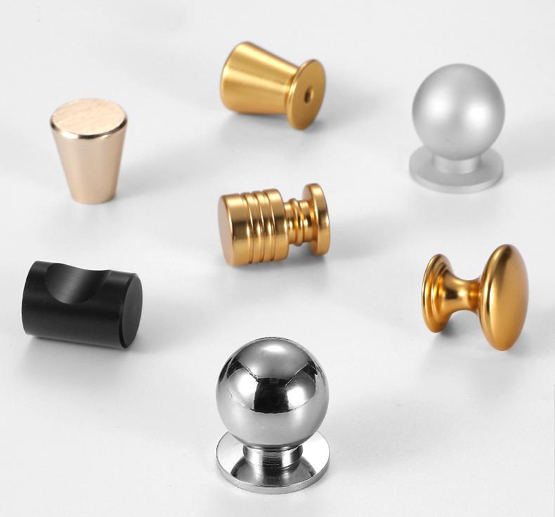 Alloy Round Cabinet Pulls & Knobs - Black Finish for DIY Projects - #3 Black / 1pc