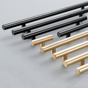 Alloy Round Cabinet Pulls & Knobs - Matte Gold Finish for Cabinets - Black - 50mm / 1pc