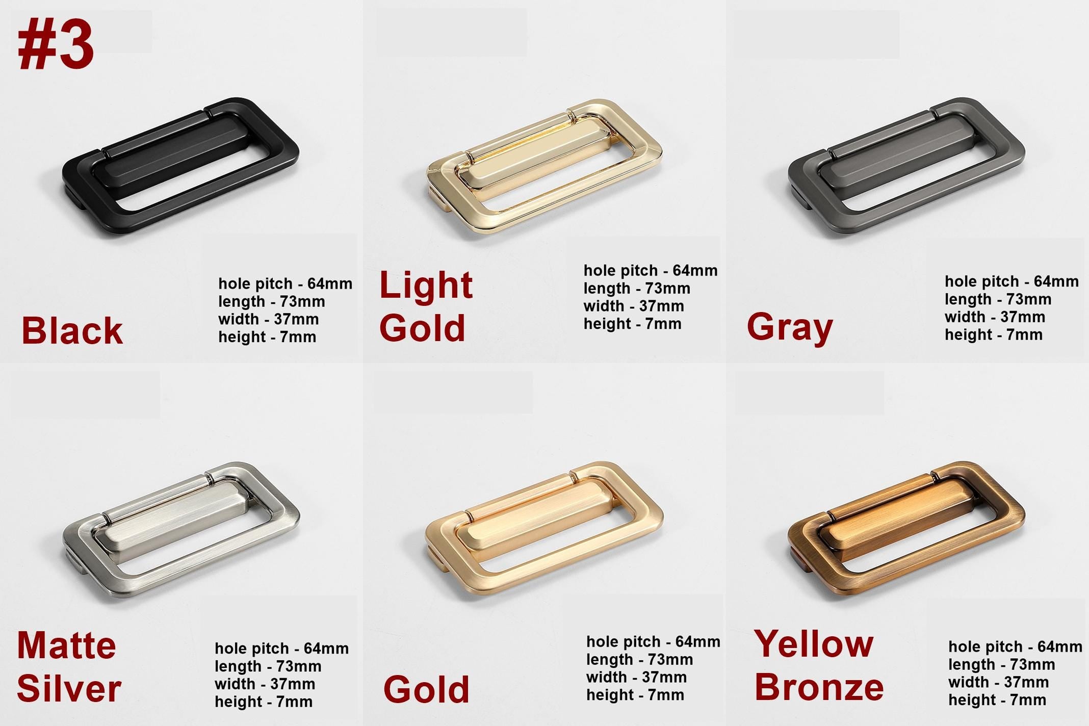 Alloy Square Flush Cabinet Pulls - Light Gold Finish for Cabinets - #1 Gold 32mm / 1pc