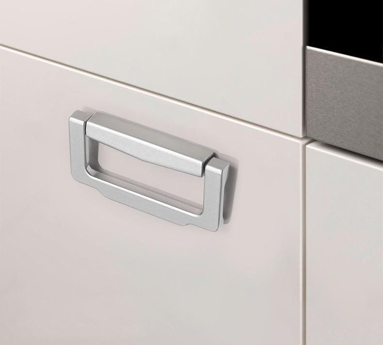 Alloy Square Flush Cabinet Pulls - Light Gold Finish for Cabinets - #2 Black 64mm / 1pc