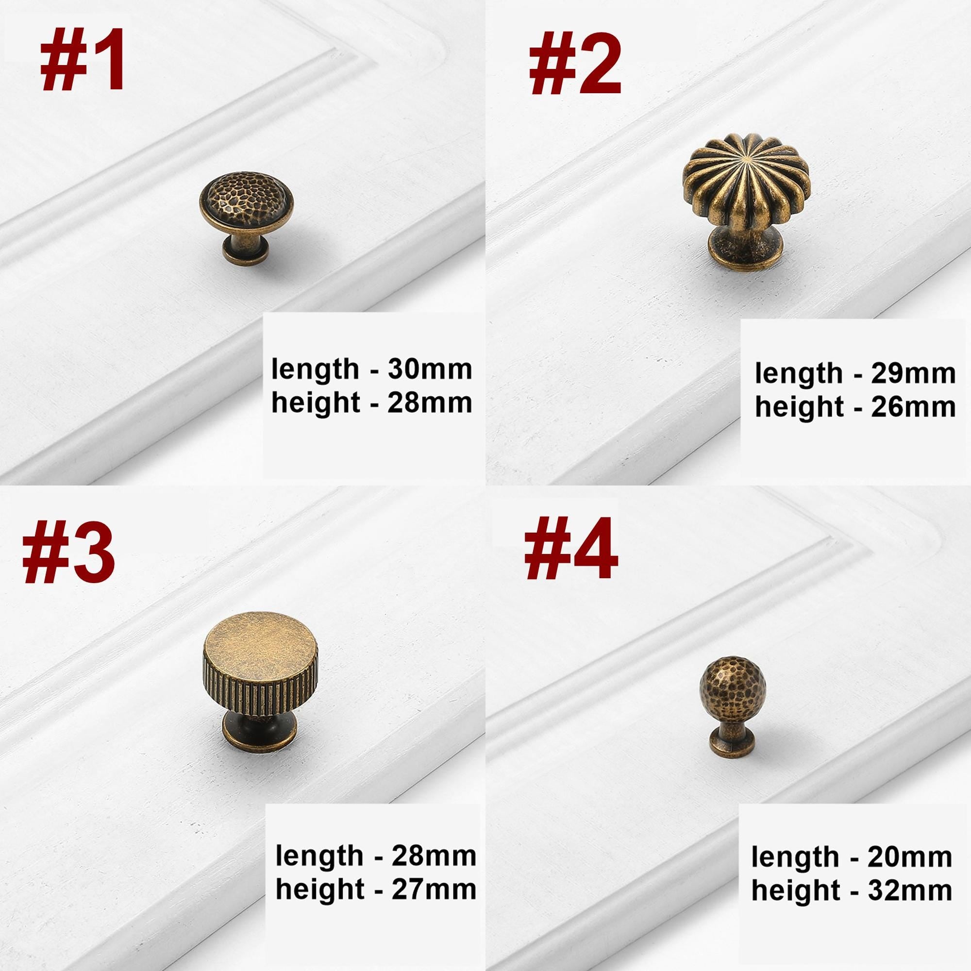 Alloy Vintage Cabinet Pulls & Knobs - Antique Bronze Finish Hardware - #2 / 1pc