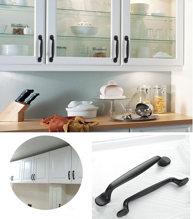 Alloy Vintage Cabinet Pulls & Knobs - Black Finish for Wardrobes - #6 / 1pc