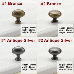 Alloy Vintage Cabinet Pulls & Knobs - Silver Finish for Wardrobes - #1 Antique Silver / 1pc