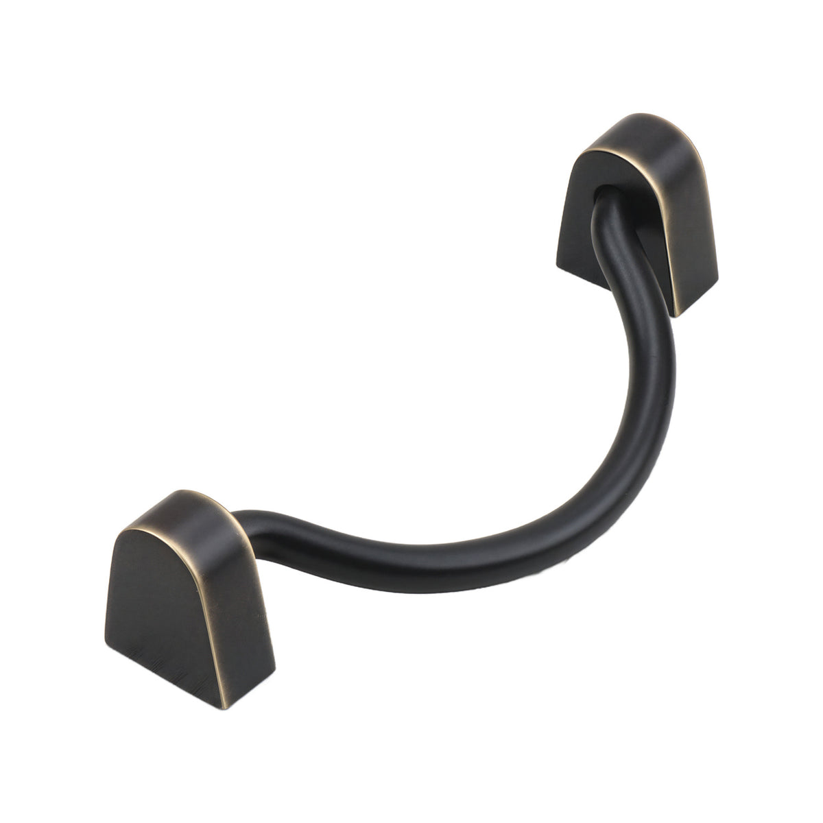 Dark bronze U-shaped bail pull with square mounts, option No. 8.