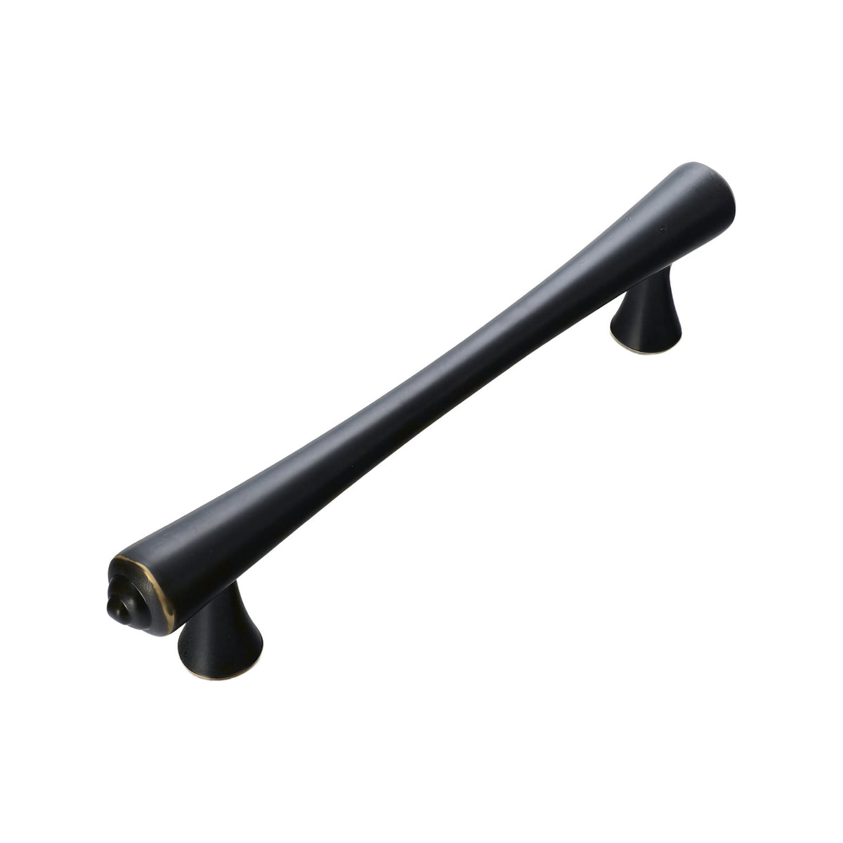 Black bronze tapered bar pull, 128 mm.