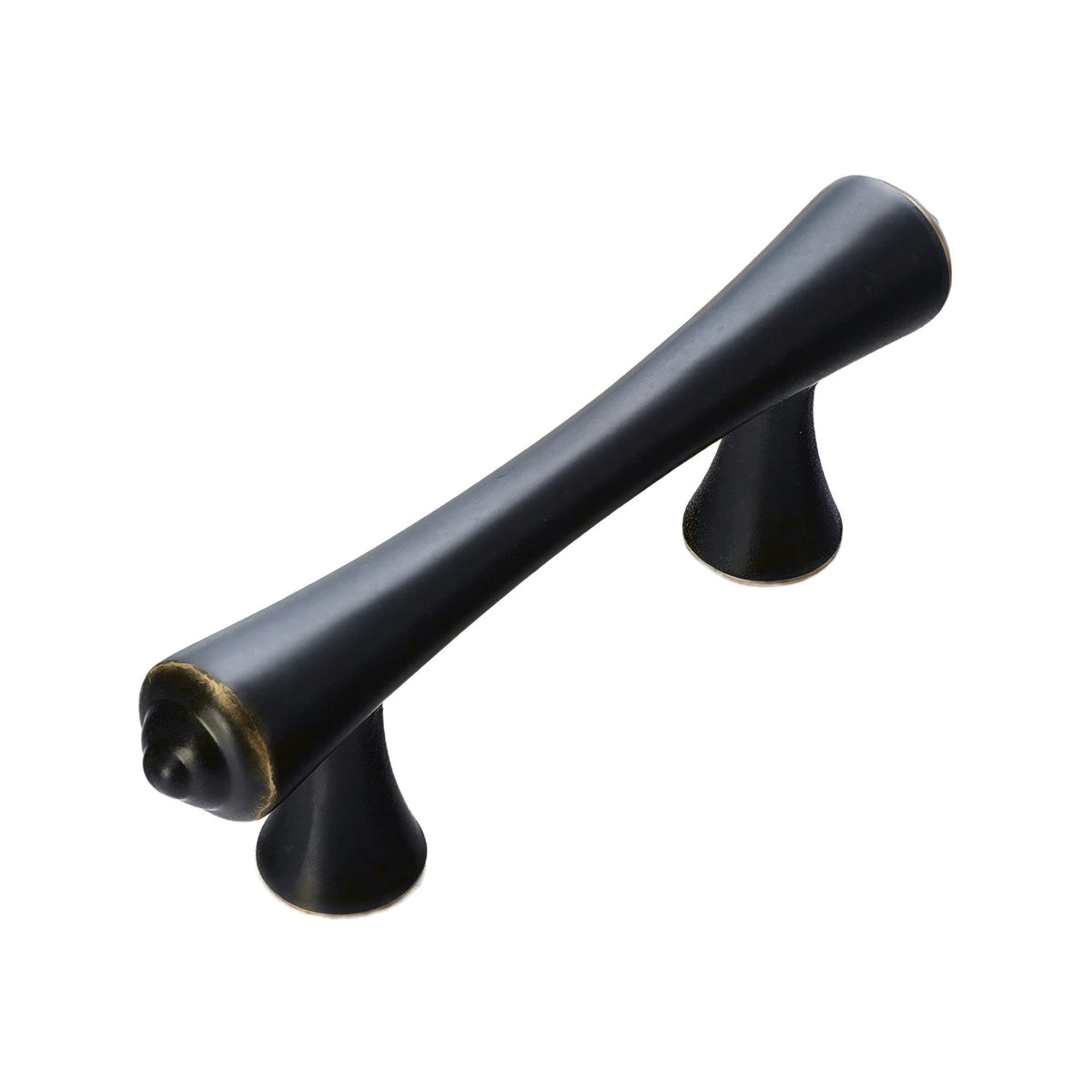 Black bronze tapered bar pull, 64 mm.