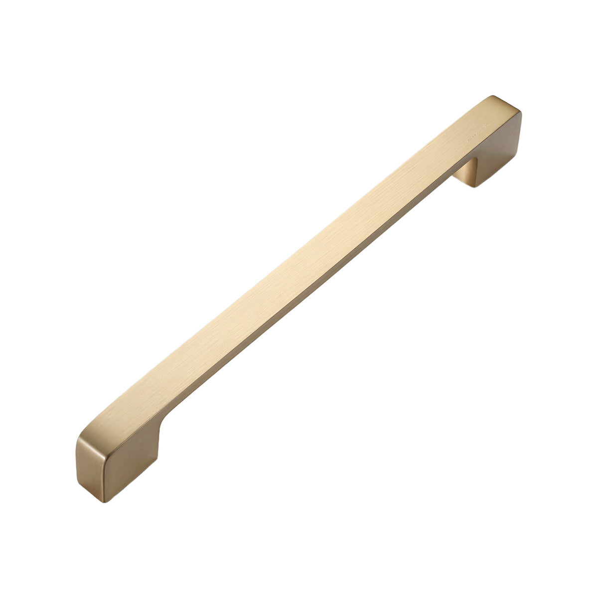 Minimalist brushed gold-tone bar pull, 160 mm, option No. 10.
