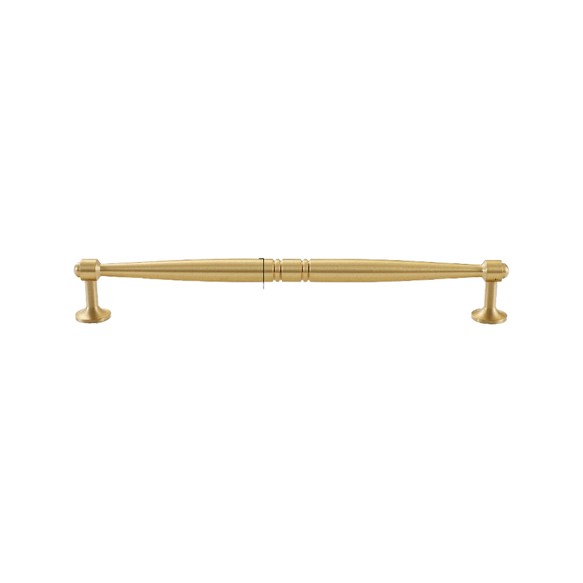 Brushed gold slim fluted bar pull, option No. 18, 224 mm.