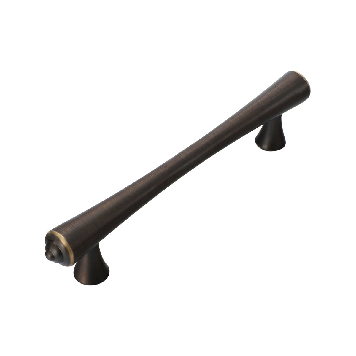 Coffee bronze tapered bar pull, 128 mm.