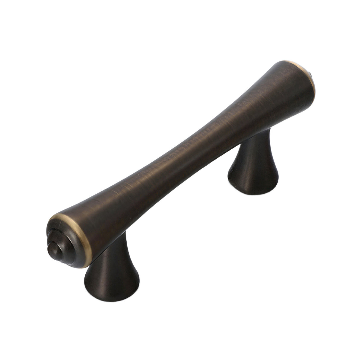 Coffee bronze tapered bar pull, 64 mm.