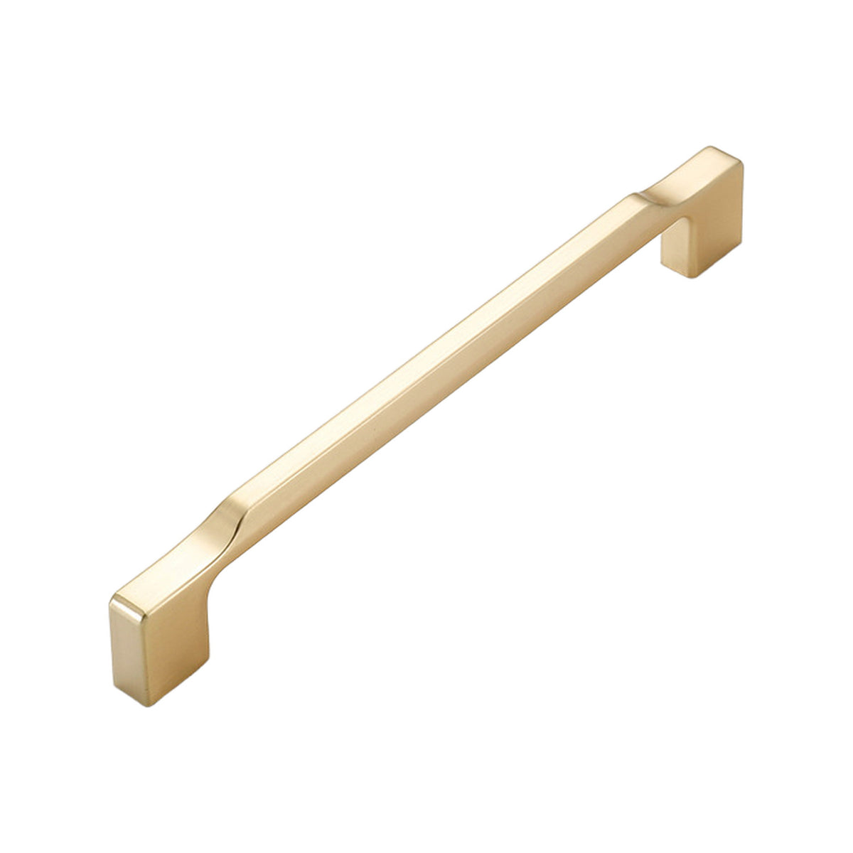 Minimalist gold-tone bar pull, 160 mm, option No. 10.