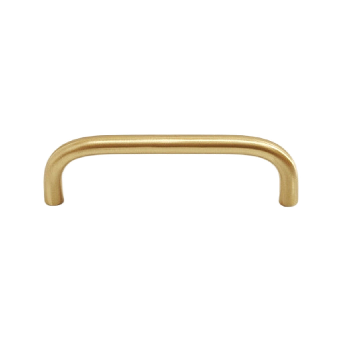 Gold-tone rounded U-shaped bar pull, option No. 3, 96 mm.