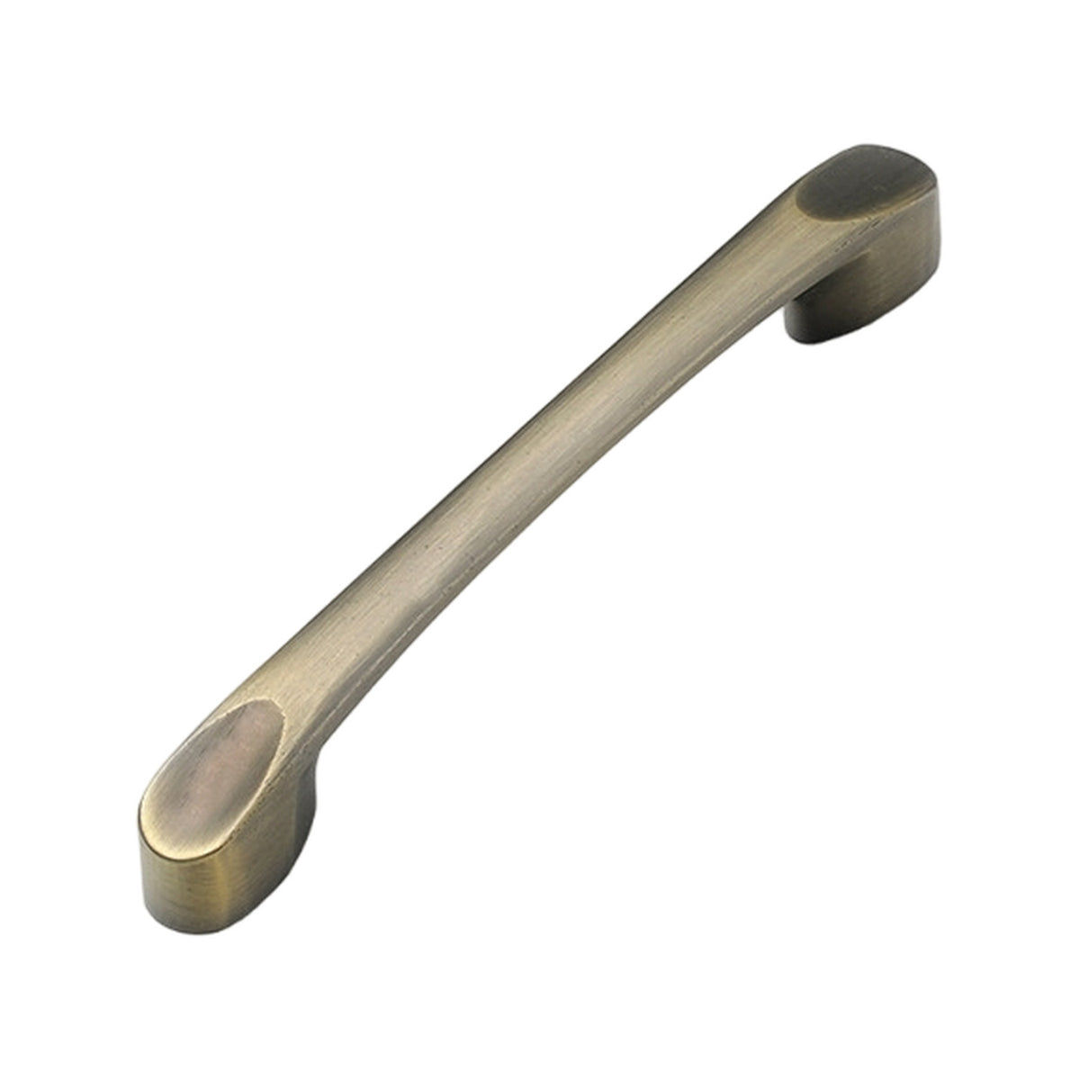 Smooth, gently curved bar pull with rounded end mounts, variant #13, 96 mm.