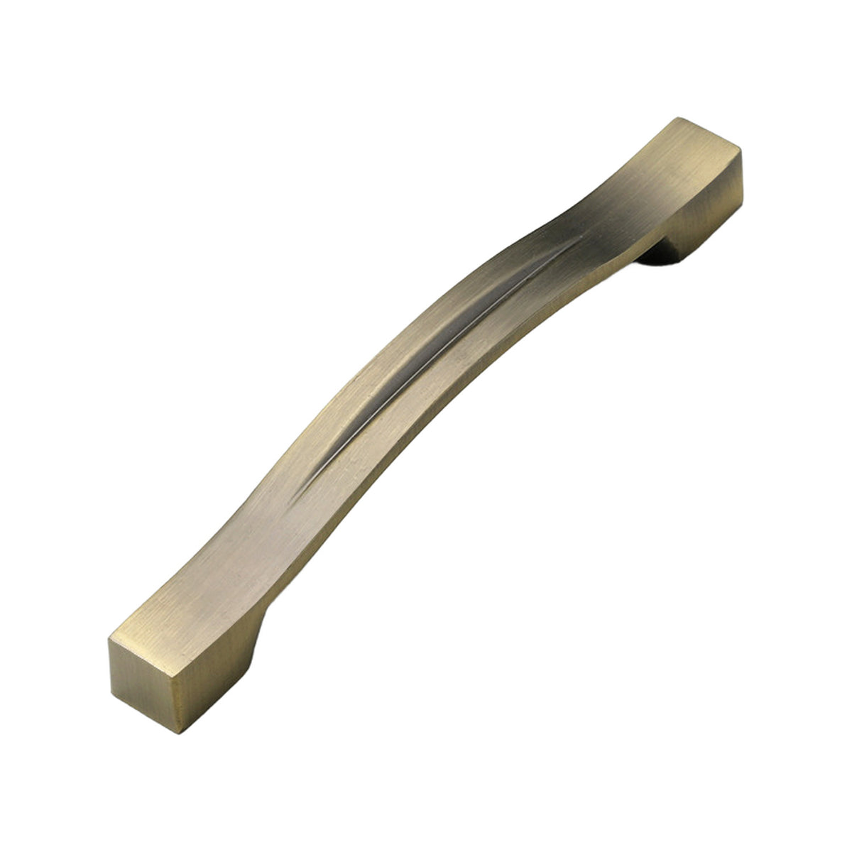 Bar pull with tapered ends and a long central groove, variant #24, 128 mm.