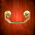 Brass Floral Door Knocker Ring Pulls - Antique Bronze Finish - Antique Bronze / 1pc