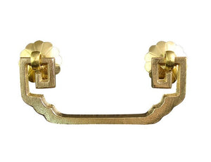 Brass Floral Door Knocker Ring Pulls - Antique Bronze Finish - view 9