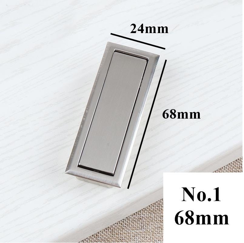Brass Floral Door Knocker Ring Pulls - Steel Finish for Wardrobes - No.2 - 59mm / 1pc