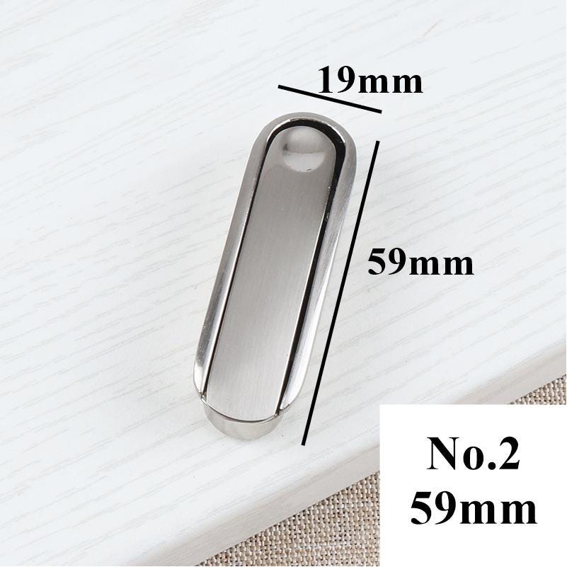 Brass Floral Door Knocker Ring Pulls - Steel Finish for Wardrobes - No.2 - 78mm / 1pc