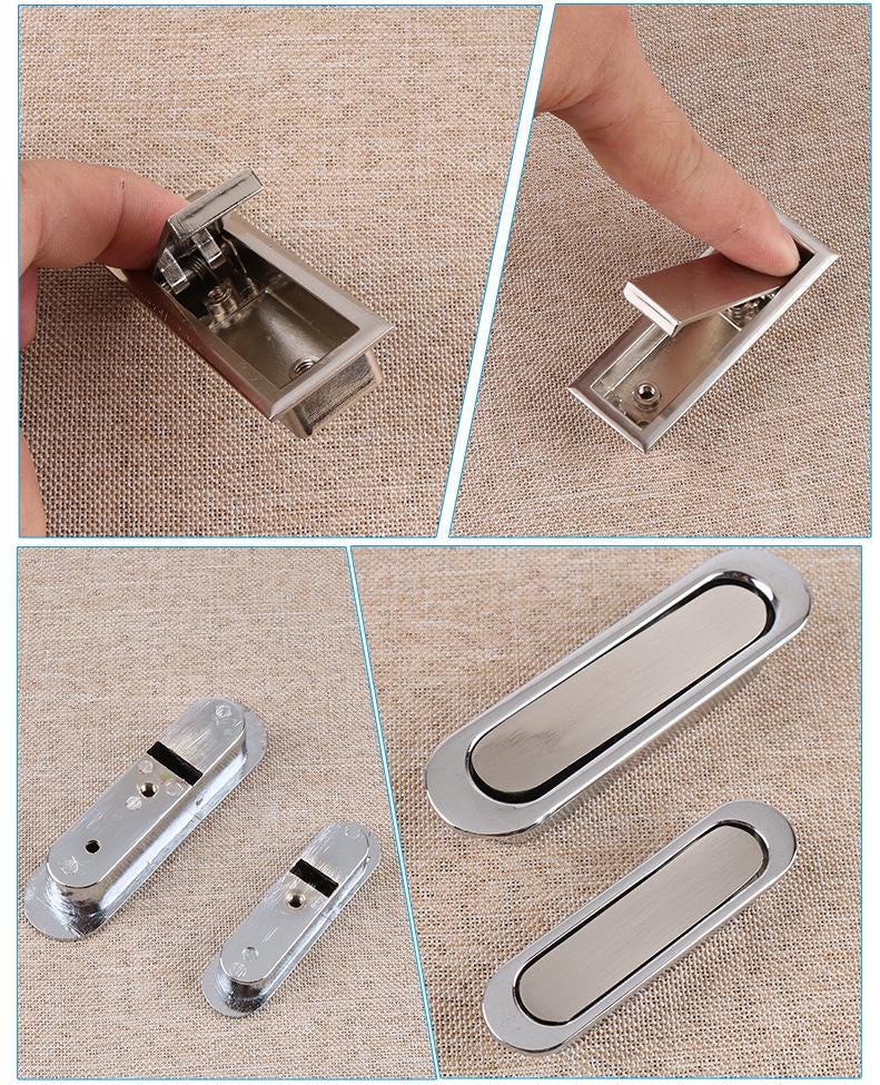 Brass Floral Door Knocker Ring Pulls - Steel Finish for Wardrobes - view 10