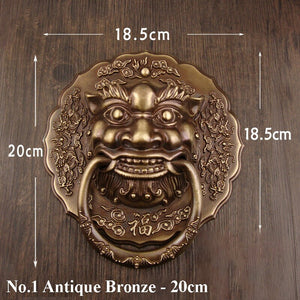 Brass Lion Door Knocker Ring Pulls - Antique Bronze Finish Hardware - No.1 Ant.Brass 20cm / 10pcs