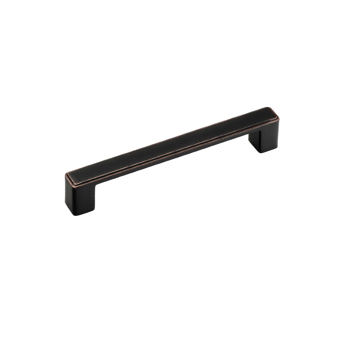 Metal cabinet bar pull, 128 mm black+red.