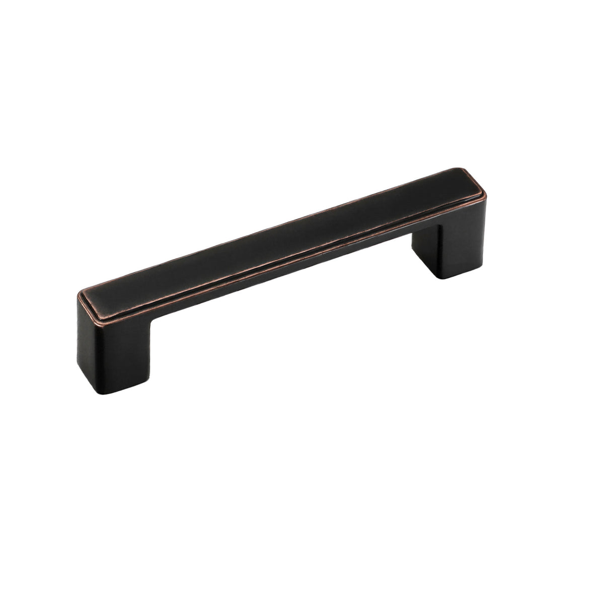 Metal cabinet bar pull, 96 mm black+red.