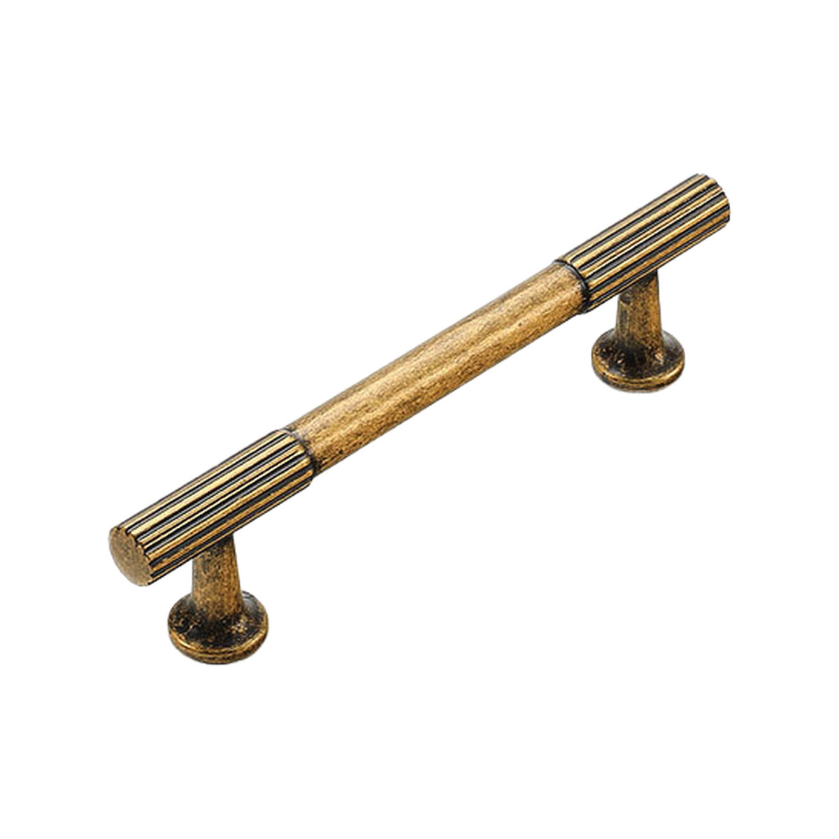 Metal cabinet bar pull, antique bronze finish, 96 mm CTC.