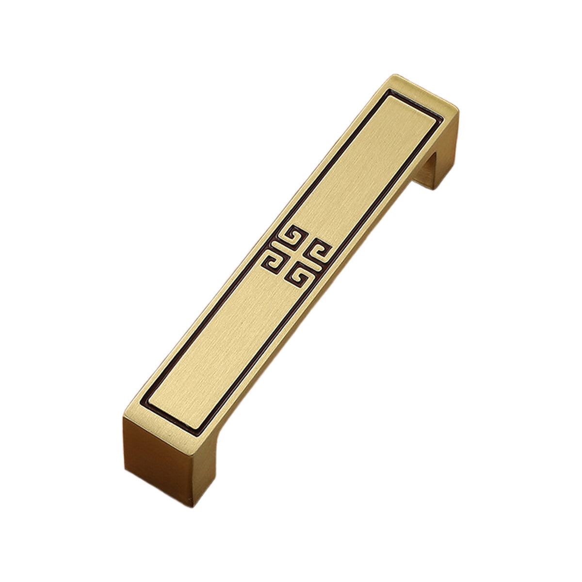 Solid brass cabinet bar pull, style #2, brass, 106 mm.