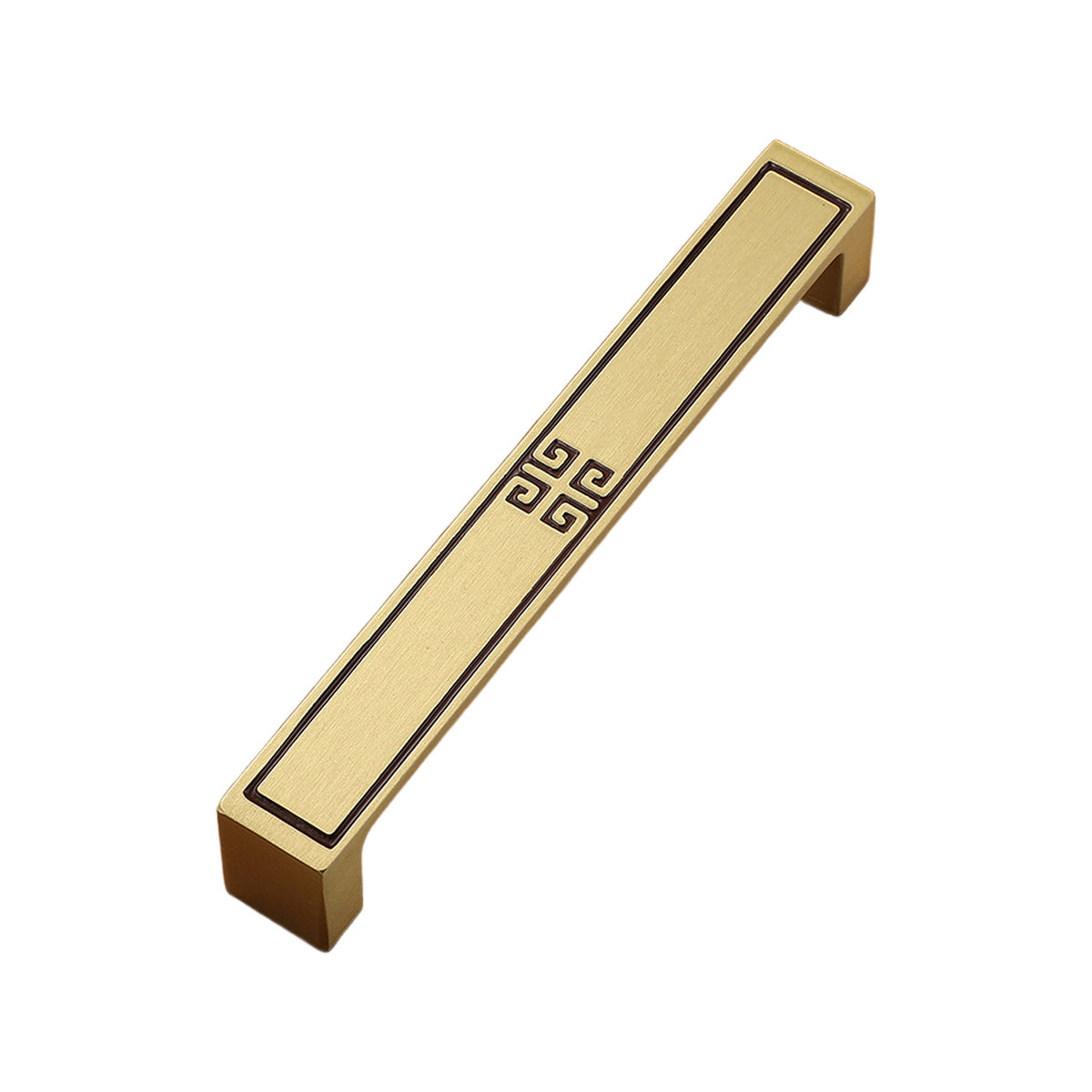 Solid brass cabinet bar pull, style #2, brass, 138 mm.