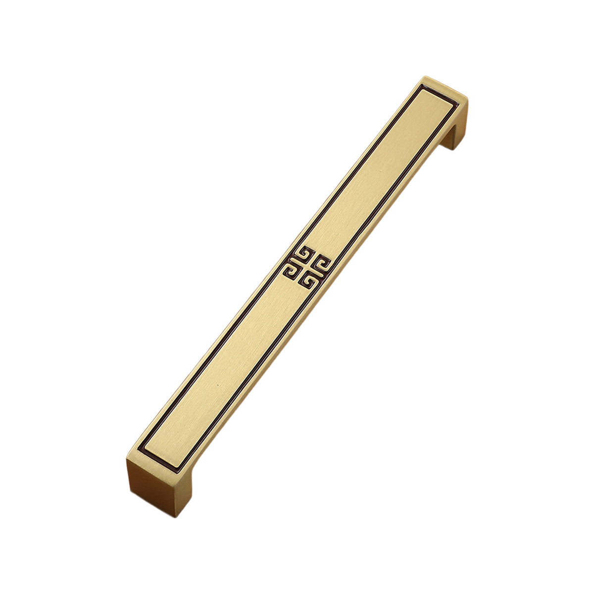 Solid brass cabinet bar pull, style #2, brass, 170 mm.
