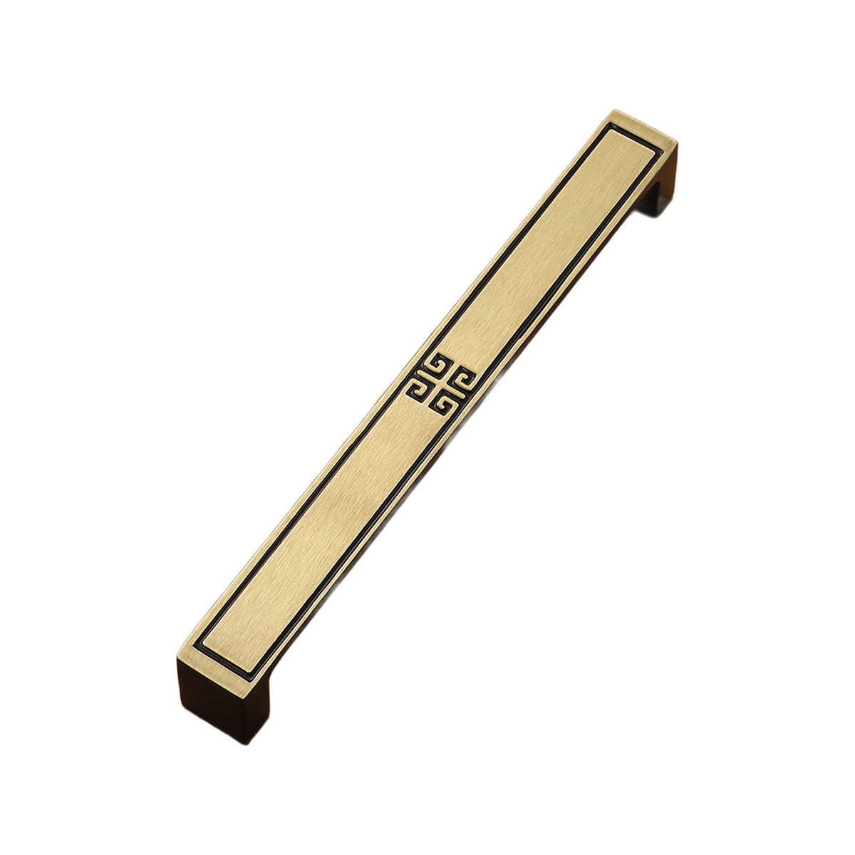 Solid brass cabinet bar pull, style #2, brown, 170 mm.