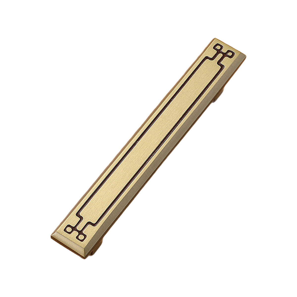 Solid brass cabinet bar pull, style #4, brass, 126 mm.