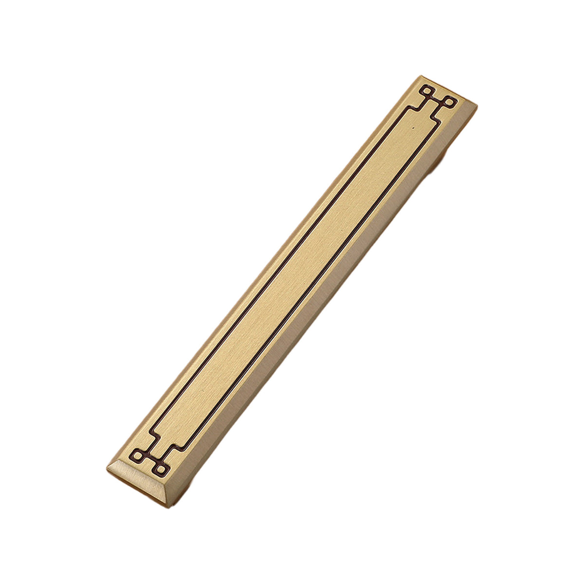 Solid brass cabinet bar pull, style #4, brass, 155 mm.