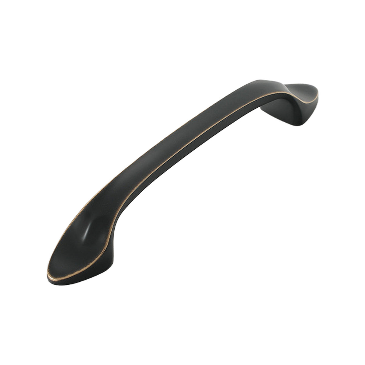 Solid brass cabinet bridge pull, black, 171 mm.