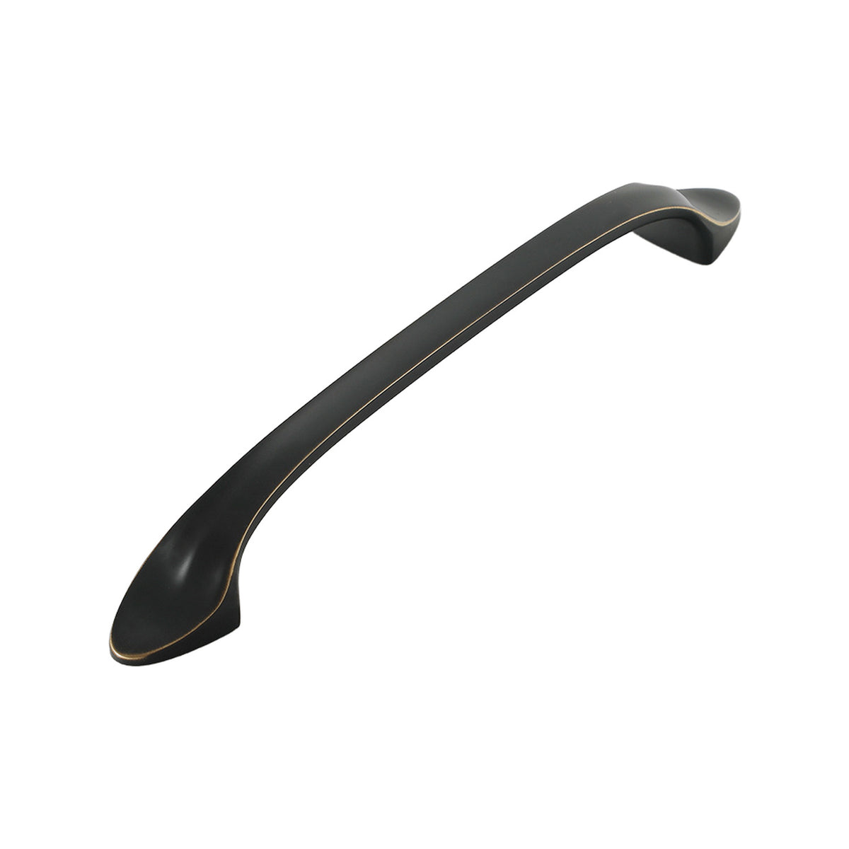 Solid brass cabinet bridge pull, black, 239 mm.